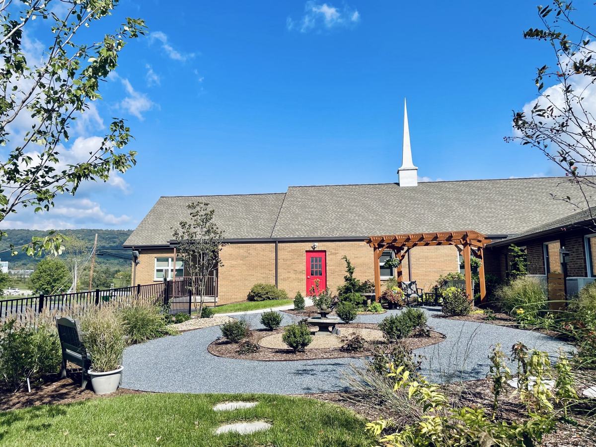 The church and prayer garden