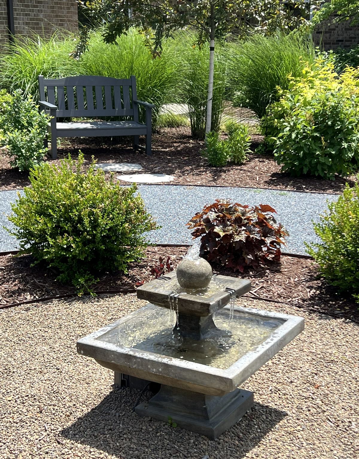 The garden fountain