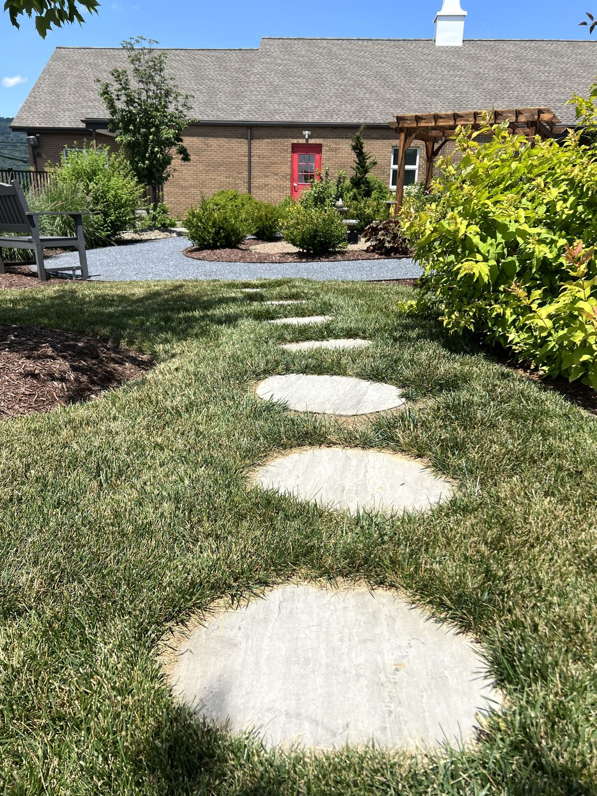 Stepping stones through the garden